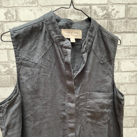 Cloth and Stone Grey Linen Shirt dress/ tunic - Picture 1 of 5